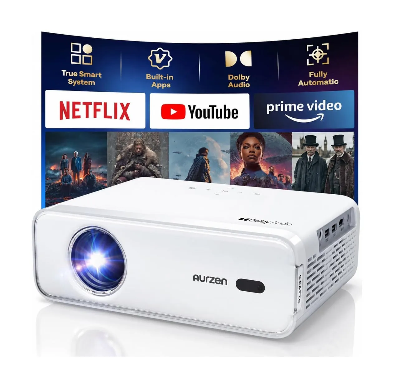 Proyector inteligente D1 con WiFi y Bluetooth