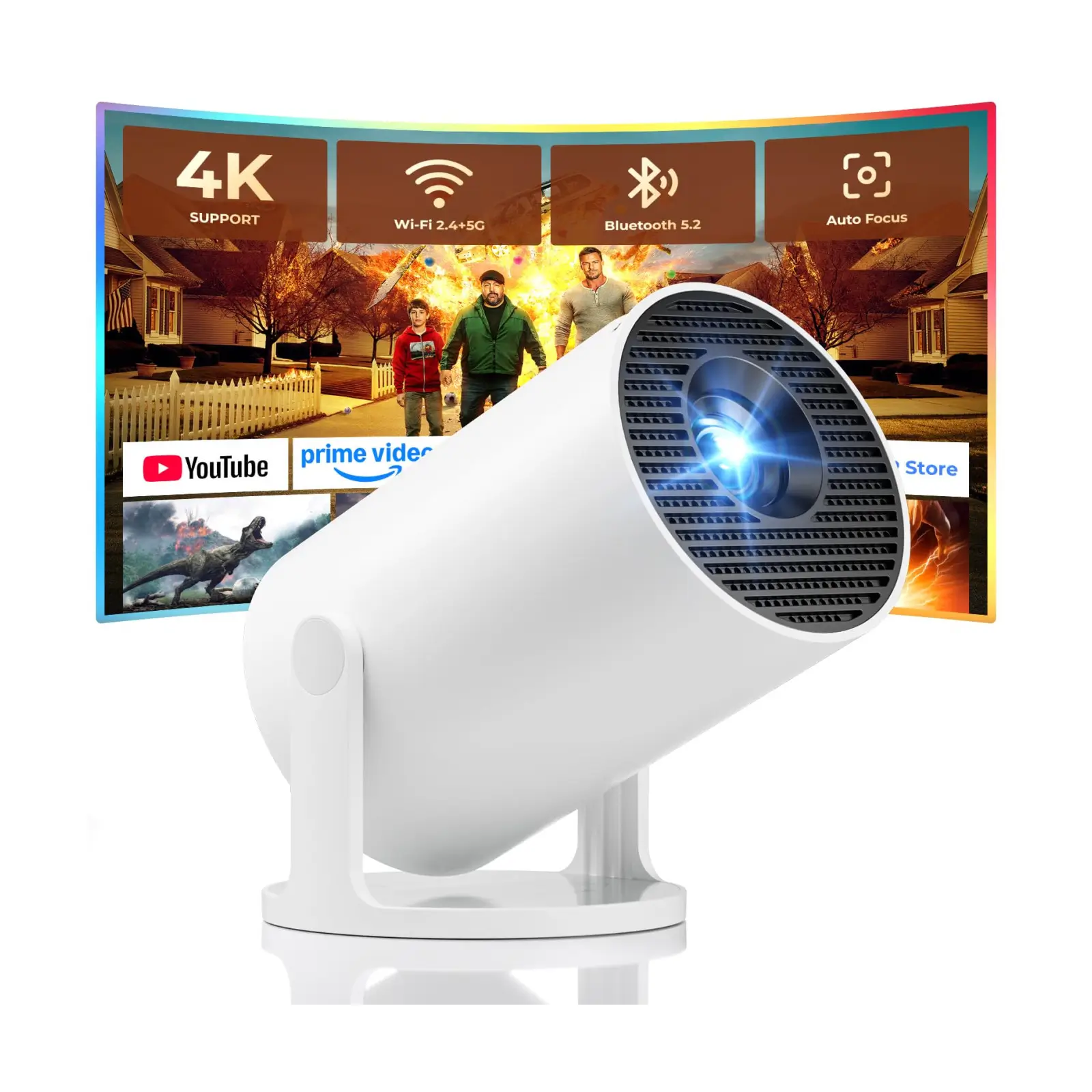 Proyector portátil ClokoWe HY300 PRO+ con WiFi, Bluetooth