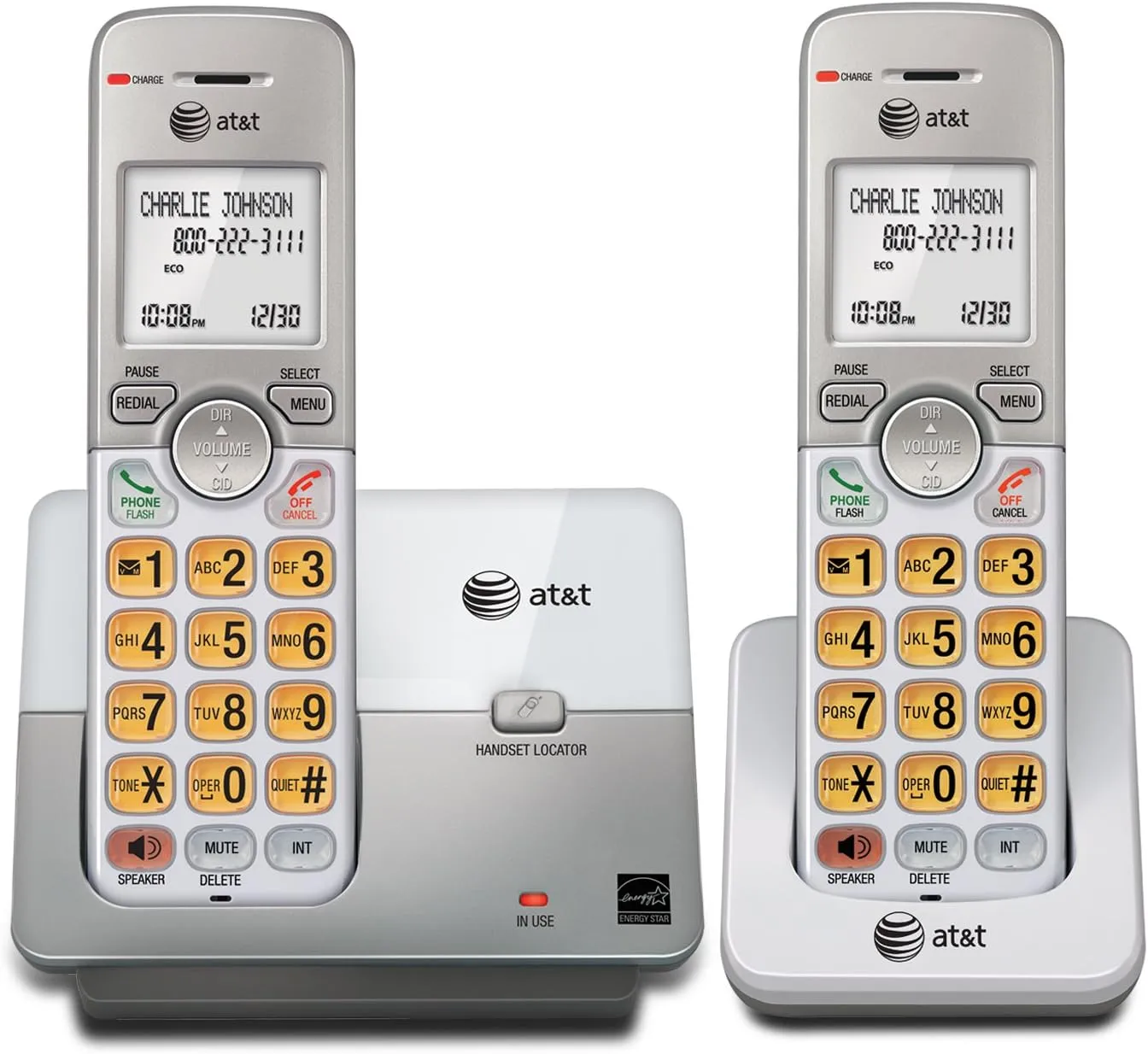 Teléfono inalámbrico AT&amp;T EL51203 plateado