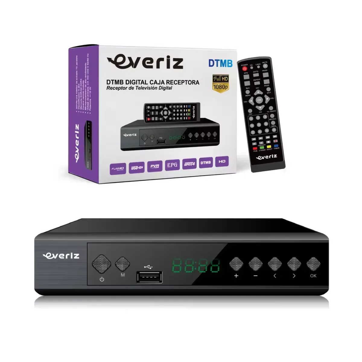 Cajita Digital EVERIZ 1080p Full HD - DTMB - CUBA - Caja descodificadora