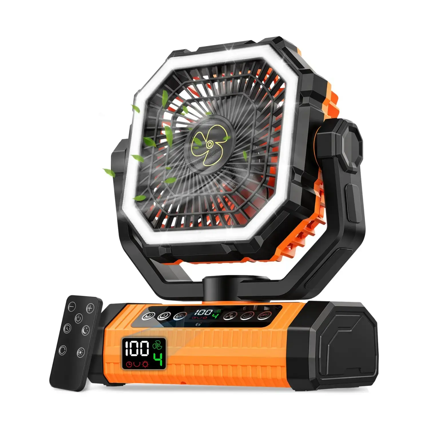 Ventilador Givryes camping 20000 mAh con control remoto LED para apagones